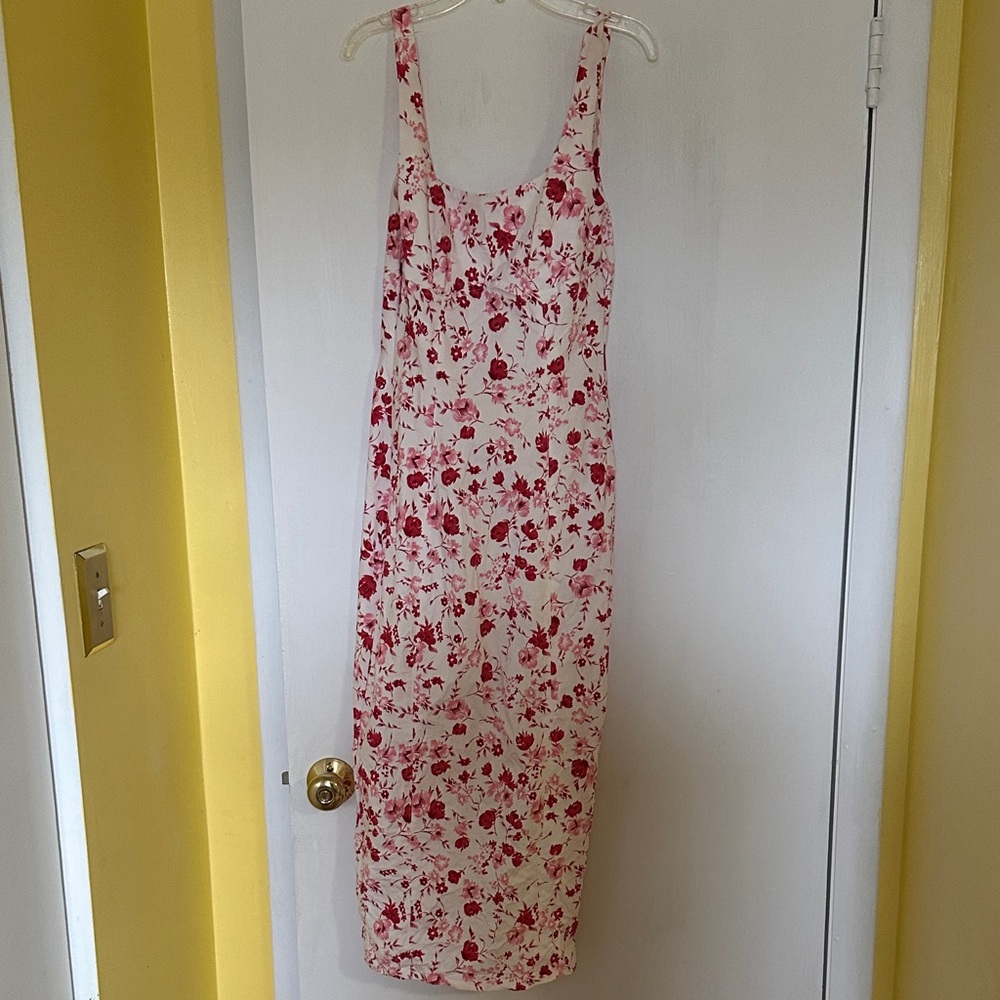 Francesca's Collections Pink Floral Dress